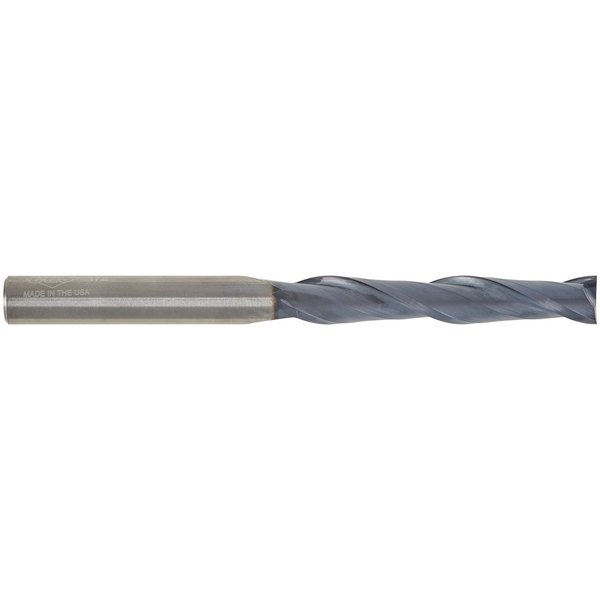 Cgs Tool 2 Flute Xl Length Sq End Mill 1/4"Dia 1-1/2"Loc 4"Oal W/Altin 820-2500- ALTiN
